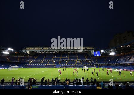 Vue générale de la session de formation Benfica à Stamford Bridge, Londres. Date de la photo : lundi 29 septembre 2025. Banque D'Images