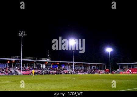Eindhoven, pays-Bas. 29 septembre 2025. EINDHOVEN, 29-09-2025, PSV Campus de Herdgang, saison 2025/2026, Néerlandais Keuken Kampioen Divisie football, match entre Jong PSV et MVV, vue générale alors que les projecteurs tombent en panne crédit : Pro Shots/Alamy Live News Banque D'Images