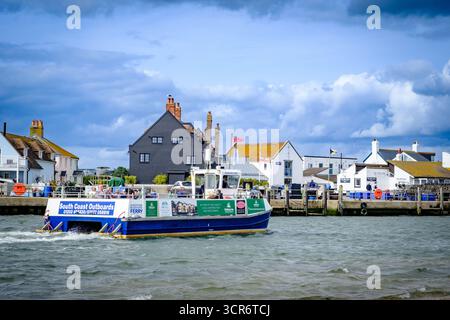 Mudeford pied de passagers d'Hengistbury Head, Christchurch, Dorset, Angleterre Banque D'Images
