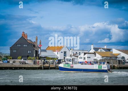 Mudeford pied de passagers d'Hengistbury Head, Christchurch, Dorset, Angleterre Banque D'Images