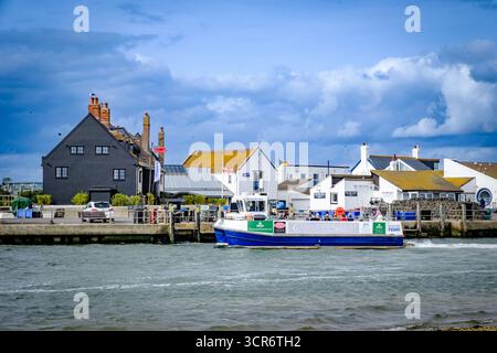 Mudeford pied de passagers d'Hengistbury Head, Christchurch, Dorset, Angleterre Banque D'Images