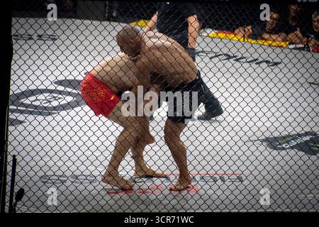 ENOC résout lors du WOW 22 à Madrid Arena le 13 septembre 2025 à Madrid, Espagne. (Crédit : Miguel Escavias/Alfa images/Alamy Live News) Banque D'Images