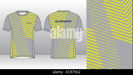 Maillot de course à pied. Sublimation personnalisée de conception Sport Jersey. Arrière-plan abstrait. Illustration de Vecteur