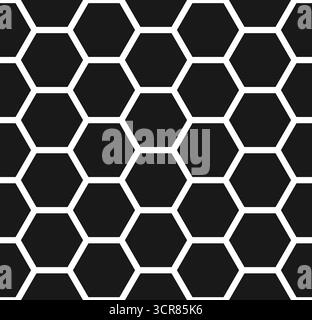 Formes hexagonales géométriques en nid d'abeilles dans un motif vectoriel répétitif sans couture Illustration de Vecteur