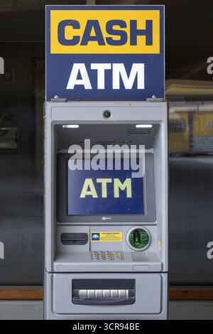Distributeur automatique de billets, Arosa, Graubuenden, Suisse Banque D'Images