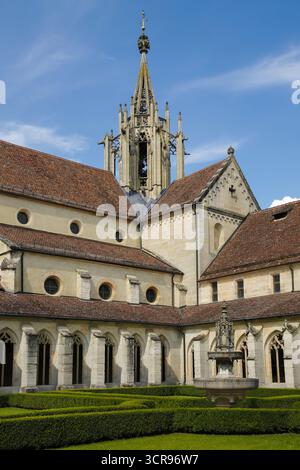 Monastère de Bebenhausen, cloître gothique, bâtiment sacré, bâtiment historique, architecture, ancienne abbaye cistercienne, monastère médiéval, jardin du cloître Banque D'Images