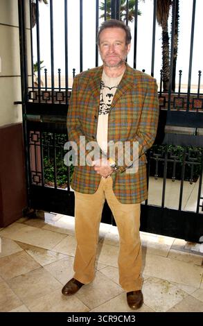 Robin Williams lors d'une conférence de presse pour robots. Hotel Casa Del Mar, Californie - 11 février 2005 Banque D'Images