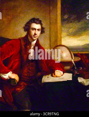 Joshua Reynolds représentant Sir Joseph Banks (1743-1820), naturaliste anglais, botaniste et explorateur - 1773 Banque D'Images