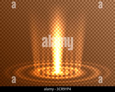 Vortex d'énergie jaune haute résolution avec des ondes lumineuses et un fond transparent. Convient pour les thèmes de science-fiction, l'interface utilisateur de jeu, les effets numériques, l'avenir Illustration de Vecteur