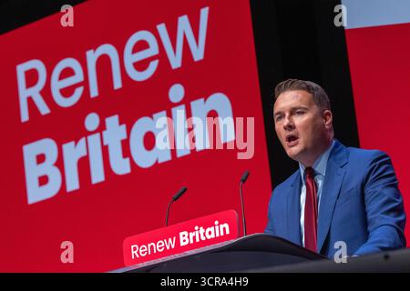 Liverpool, Royaume-Uni. 30 septembre 2025. Discours du secrétaire d'État à la santé et aux soins sociaux, Wes Streeting. Liverpool Royaume-Uni. Photo : garyrobertsphotography crédit : GaryRobertsphotography/Alamy Live News Banque D'Images