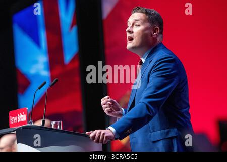 Liverpool, Royaume-Uni. 30 septembre 2025. Discours du secrétaire d'État à la santé et aux soins sociaux, Wes Streeting. Liverpool Royaume-Uni. Photo : garyrobertsphotography crédit : GaryRobertsphotography/Alamy Live News Banque D'Images