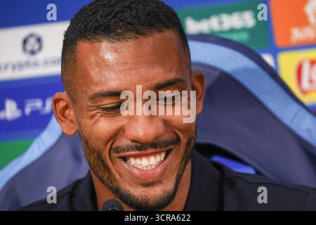 Naples, Campanie, ITALIE. 30 septembre 2025. Juan Jesus de SSC Napoli lors de la conférence de presse du 30 septembre 2025, valable pour la Ligue des Champions, avant le match de 2025/26 entre Napoli et Sporting Lisbon à Naples au Stadio Maradona.sur la photo : (crédit image : © Fabio Sasso/ZUMA Press Wire) USAGE ÉDITORIAL SEULEMENT ! Non destiné à UN USAGE commercial ! Crédit : ZUMA Press, Inc/Alamy Live News Banque D'Images