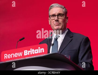 Liverpool, Royaume-Uni. 30 septembre 2025. Discours des dirigeants du premier ministre Keir Starmer, présenté par le militant du droit de Hillsborough à Liverpool UK. Photo : garyrobertsphotography crédit : GaryRobertsphotography/Alamy Live News Banque D'Images