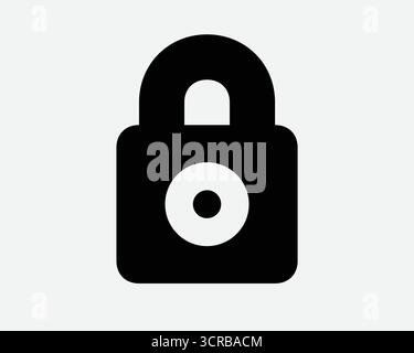 Icône de cadenas cadenas plat symbole protection par mot de passe accès protégé confidentialité privée confidentielle confidentielle secret cryptage Locker sécurisé panneau de sécurité du réseau Illustration de Vecteur