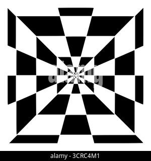 Illusion d'optique Checkerboard illustration vectorielle conception transparente Illustration de Vecteur