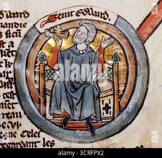 Édouard le Confesseur (c. 1003 – 5 janvier 1066) fut roi des Anglais de 1042 jusqu'à sa mort en 1066 Banque D'Images