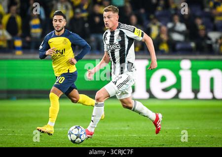 Bruxelles, Belgique, Belgique. 1er octobre 2025. Harvey BARNES de Newcastle lors du match MD2 de l'UEFA Champions League, League phase MD2 entre Royale Union Saint-Gilloise et Newcastle United au Lotto Park le 1er octobre 2025 à Bruxelles, Belgique. (Crédit image : © Matthieu Mirville/ZUMA Press Wire) USAGE ÉDITORIAL SEULEMENT ! Non destiné à UN USAGE commercial ! Banque D'Images