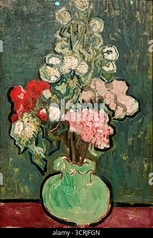Vincent van Gogh, vase de fleurs, juin 1890 Illustration de Vecteur