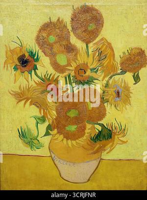 Vincent van Gogh, Sunflowers, 1888. Illustration de Vecteur