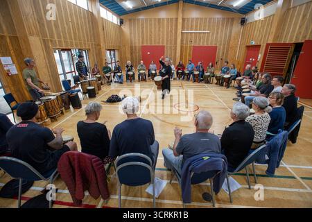 Cours de batterie, Nelson, Nouvelle-Zélande Banque D'Images
