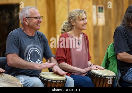 Cours de batterie, Nelson, Nouvelle-Zélande Banque D'Images