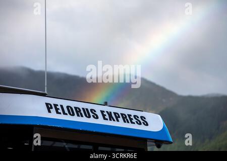 Pelorus Mailboat, Marlborough Sounds, Nouvelle-Zélande Banque D'Images