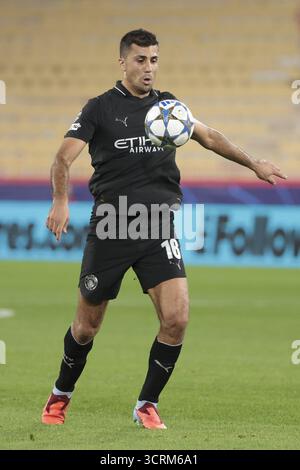 Rodrigo Hernandez Cascante alias Rodri de Manchester City lors de l'UEFA Champions League, phase de Ligue, match de football de la Journée 2 entre L'AS Monaco et le Manchester City FC le 1er octobre 2025 au stade Louis-II en Principauté de Monaco Banque D'Images