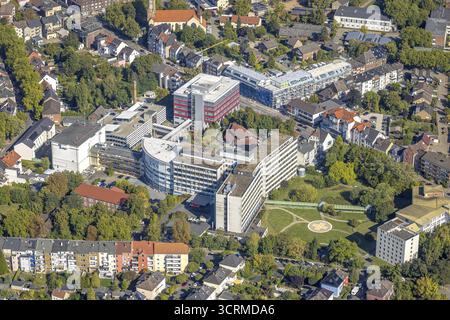 Vue aérienne, Johanniter-Kliniken Hamm Evangelisches Krankenhaus Hamm, Seniorencampus Baustelle mit Neubau an der Werler Strasse Ecke Blumenstrasse, Mi Banque D'Images