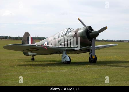 A Replica, Commonwealth Aircraft Corporation CA-13 Boomerang, exposé statique au spectacle aérien de la bataille d'Angleterre, IWM Duxford, 2025 Banque D'Images