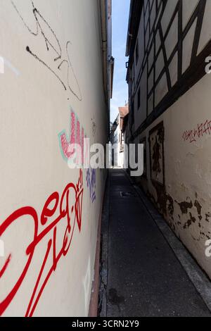 Allée des graffitis, Strasbourg, France Banque D'Images