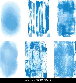 Jeu de textures de rouleau encreur - vecteur de fond sale Grunge Stamp, Dust Overlay et Letterpress grain Illustration de Vecteur