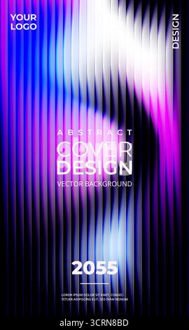 Fond d'affiche côtelée moderne abstrait. Concept de flyer d'illustration vectorielle dynamique ou modèle de couverture. Illustration de Vecteur