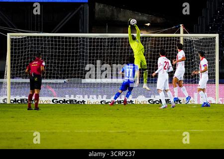 Empoli, Italie. 1er octobre 2025. Demba Thiam lors du championnat italien de Serie B match de football entre Empoli FC et AC Monza le 1er octobre 2025 à Carlo Castellani - Computer Gross Arena à Empoli, Italie - photo Alessio Morgese/DPPI crédit : DPPI Media/Alamy Live News Banque D'Images