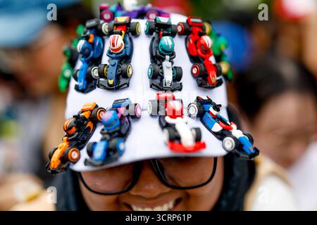 Singapour, Singapour. 02 octobre 2025. Fan de F1 avec des voitures LEGO lors du Grand Prix de formule 1 de Singapour 2025, 18ème manche du Championnat du monde de formule 1 FIA 2025 du 3 au 5 octobre 2025 sur le circuit de Marina Bay Street, à Singapour - photo DPPI crédit : DPPI Media/Alamy Live News Banque D'Images