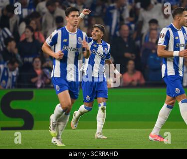 Porto, Porto, Portugal. 2 octobre 2025. WILLIAM GOMES du FC Porto célébrant son but lors du match de l'UEFA Europe League 2025/26 entre le FC Porto et le Red Star Belgrade FK le 02 octobre 2025 au EstÃ¡dio do Dragao, Porto, Portugal (image crédit : © Miguel Lemos/ZUMA Press Wire) USAGE ÉDITORIAL SEULEMENT ! Non destiné à UN USAGE commercial ! Banque D'Images