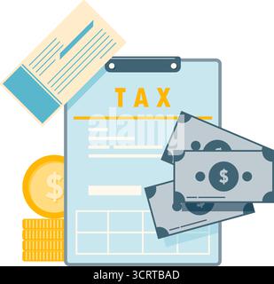 réception de la preuve de paiement des taxes Illustration de Vecteur