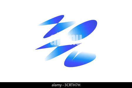 Bonne année 2026 avec des chiffres modernes et minimalistes dans le style dégradé bleu sur fond blanc. Design moderne tendance du nouvel an pour bannière, affiche ou Illustration de Vecteur