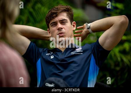 Marina Bay, Singapour, 02 Oct 2025, Franco Colapinto, de l'Argentine, concourt pour Alpine . Le Grand Prix de Singapour 2025 The Build Up, qui a lieu à Marina Bay, Singapour. Crédit : Michael Potts/Alamy Live News Banque D'Images