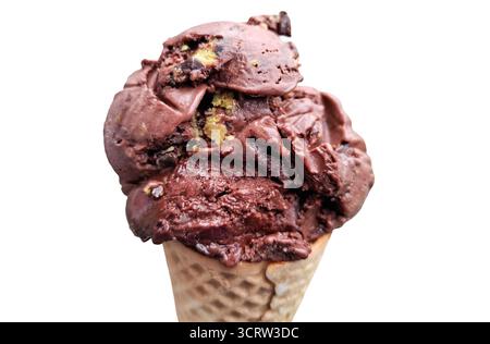 Glace au chocolat Dubaï isolée sur blanc Banque D'Images