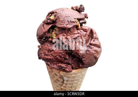 Glace au chocolat Dubaï isolée sur blanc Banque D'Images