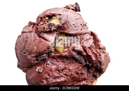 Glace au chocolat Dubaï isolée sur blanc Banque D'Images