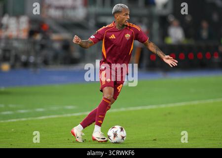 2 octobre 2025, stade Olimpico, Rome, Italie ; UEFA Europa League Football match ; Roma versus Lille ; Wesley de l'AS Roma Banque D'Images