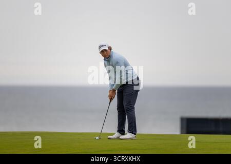 Kingsbarns, Écosse. 3 octobre 2025. Aldrich Potgieter sud-africain lors de la deuxième manche du Alfred Dunhill Links Championship. Crédit : Tim Gray/Alamy Live News Banque D'Images