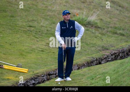 Kingsbarns, Écosse. 3 octobre 2025. LIV Golfer Patrick Reed lors de la deuxième manche du Alfred Dunhill Links Championship. Crédit : Tim Gray/Alamy Live News Banque D'Images