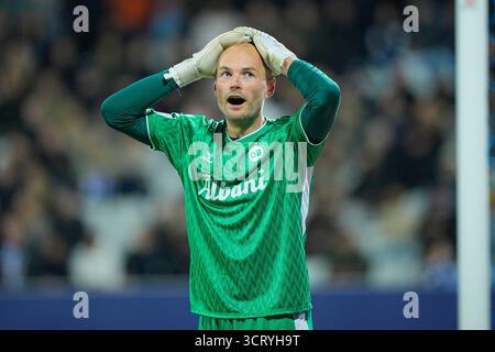 Odense, Danemark. 03 Oct, 2025. Superligakampen mellem OB og Soenderjyske paa nature Energy Park i Odense fredag den 3. oktober 2025. Crédit : Ritzau/Alamy Live News Banque D'Images