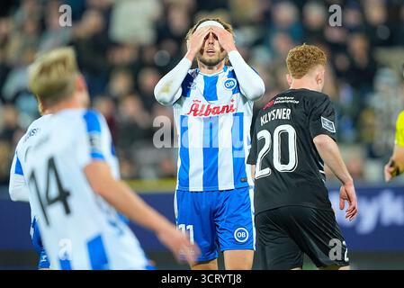 Odense, Danemark. 03 Oct, 2025. Superligakampen mellem OB og Soenderjyske paa nature Energy Park i Odense fredag den 3. oktober 2025. Crédit : Ritzau/Alamy Live News Banque D'Images