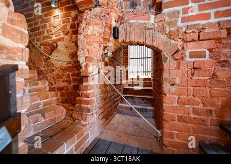 Intérieur de la cathédrale de Tartu alias la cathédrale de Dorpat, une ancienne église catholique à Tartu (Dorpat), Estonie Banque D'Images