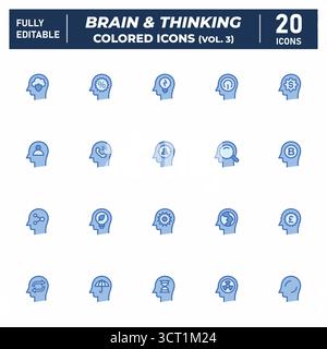 Cerveau et pensée (vol. 3) Illustration de Vecteur