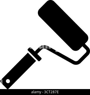 Rouleau de peinture tooll - icône vectorielle Illustration de Vecteur