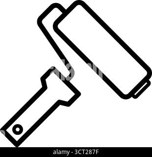Rouleau de peinture tooll - icône vectorielle Illustration de Vecteur